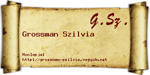 Grossman Szilvia névjegykártya